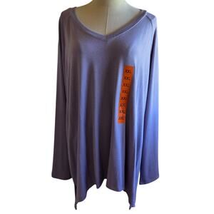Banana Republic Shirt Long Sleeve Vneck Soft Purple Women's Plus Size XXL